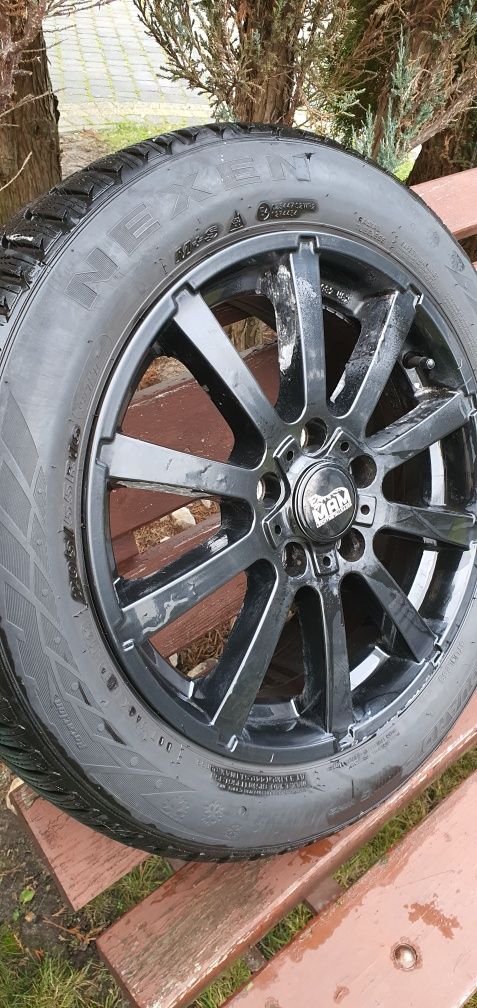 Komplet felg koła felgi czarne 16" 5x112 caddy vw