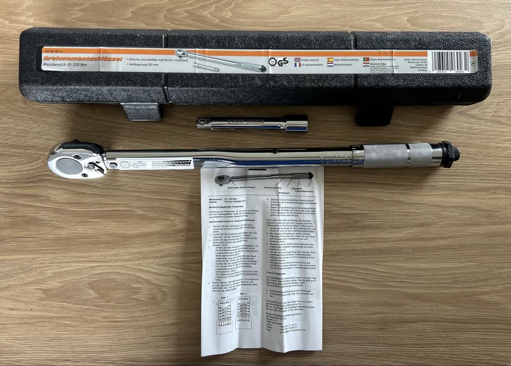 Klucz dynamometryczny 10-210 Nm NOWY