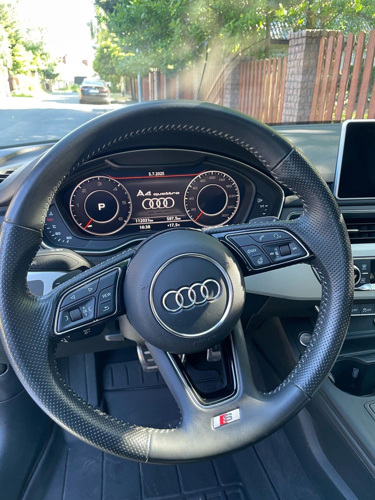 Piękne Audi A4 B9, S-line x 3, 2.0 TDI 190KM Kombi, Automat, Quattro