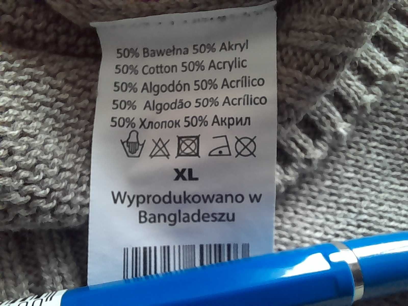 Sweter męski rozpinany cappuccino