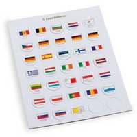 Moedas : Bandeiras todos países Euro - Cartão ou Autocolantes