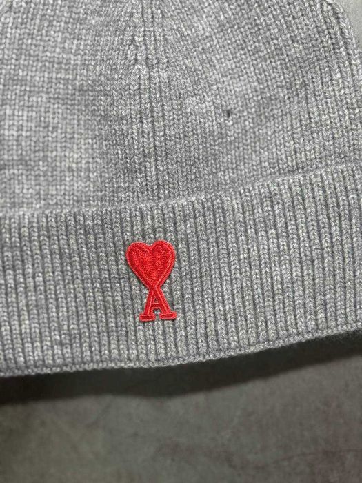 Шапка молочная Ami Шапка Ami Шапка Ami Paris Шапка Ами чорная