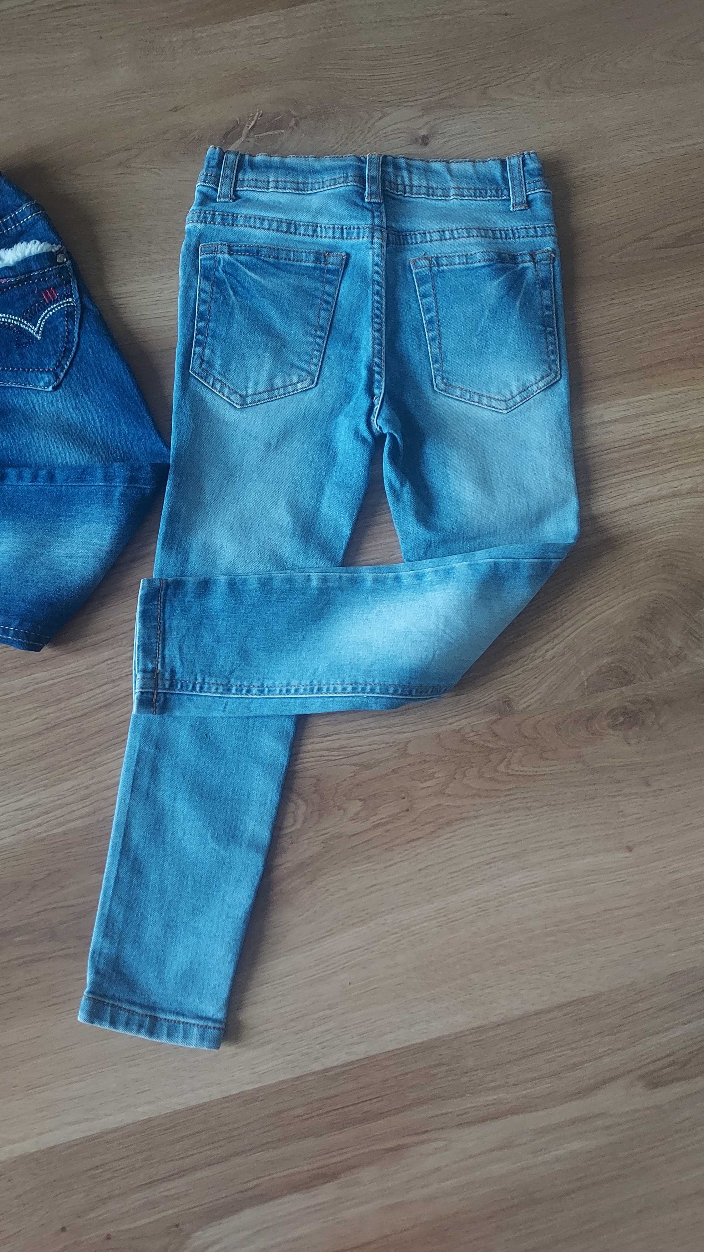 Spodnie jeansy dziewczęce 116