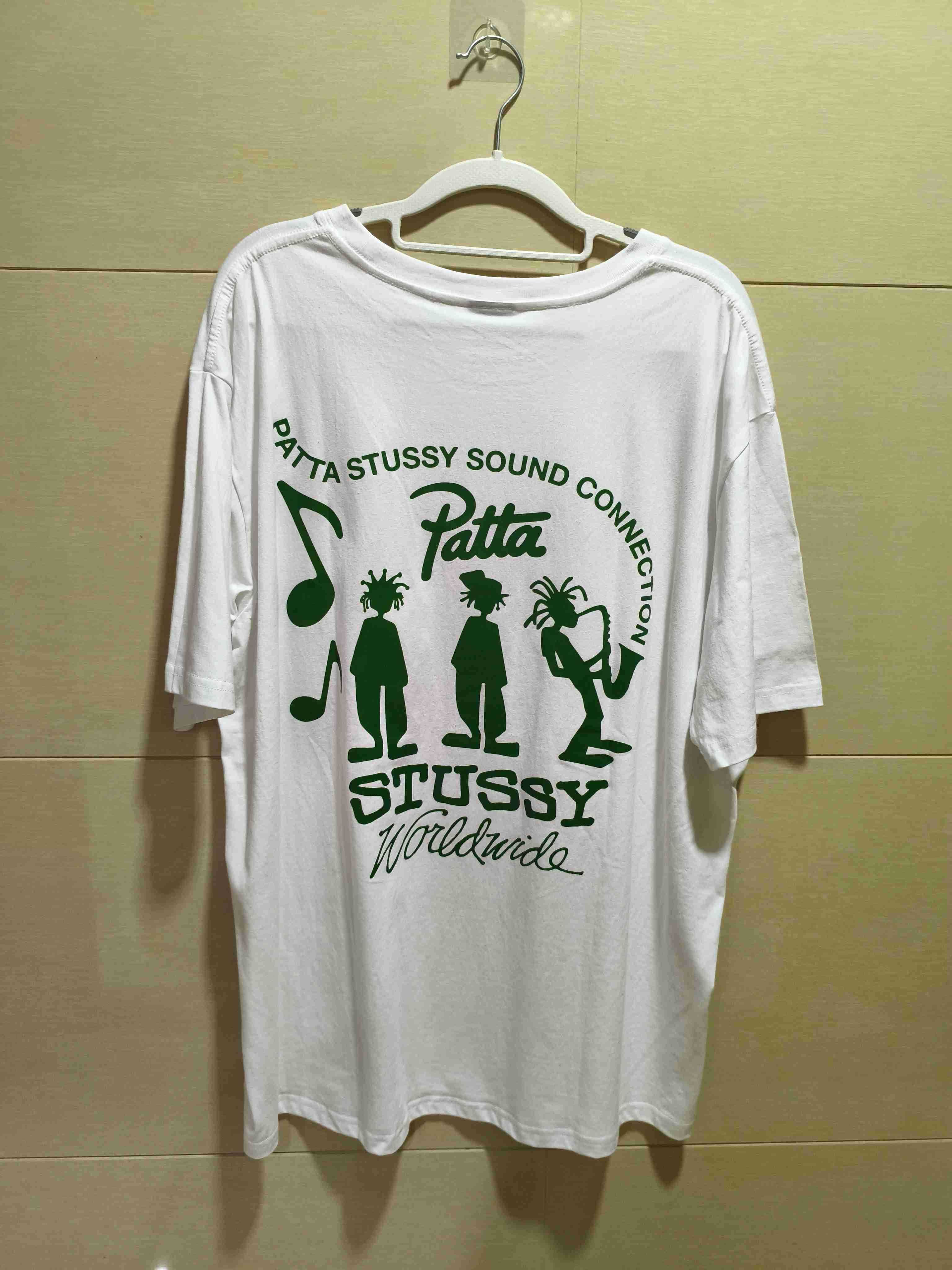 Stussy Męska Biała Koszulka z Nadrukiem Rozmiar XL