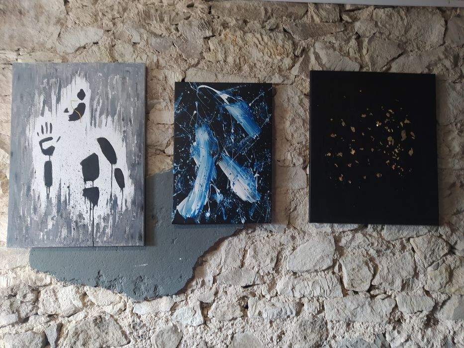 Obrazy obrazki płótno podobrazie abstrakcja pouring