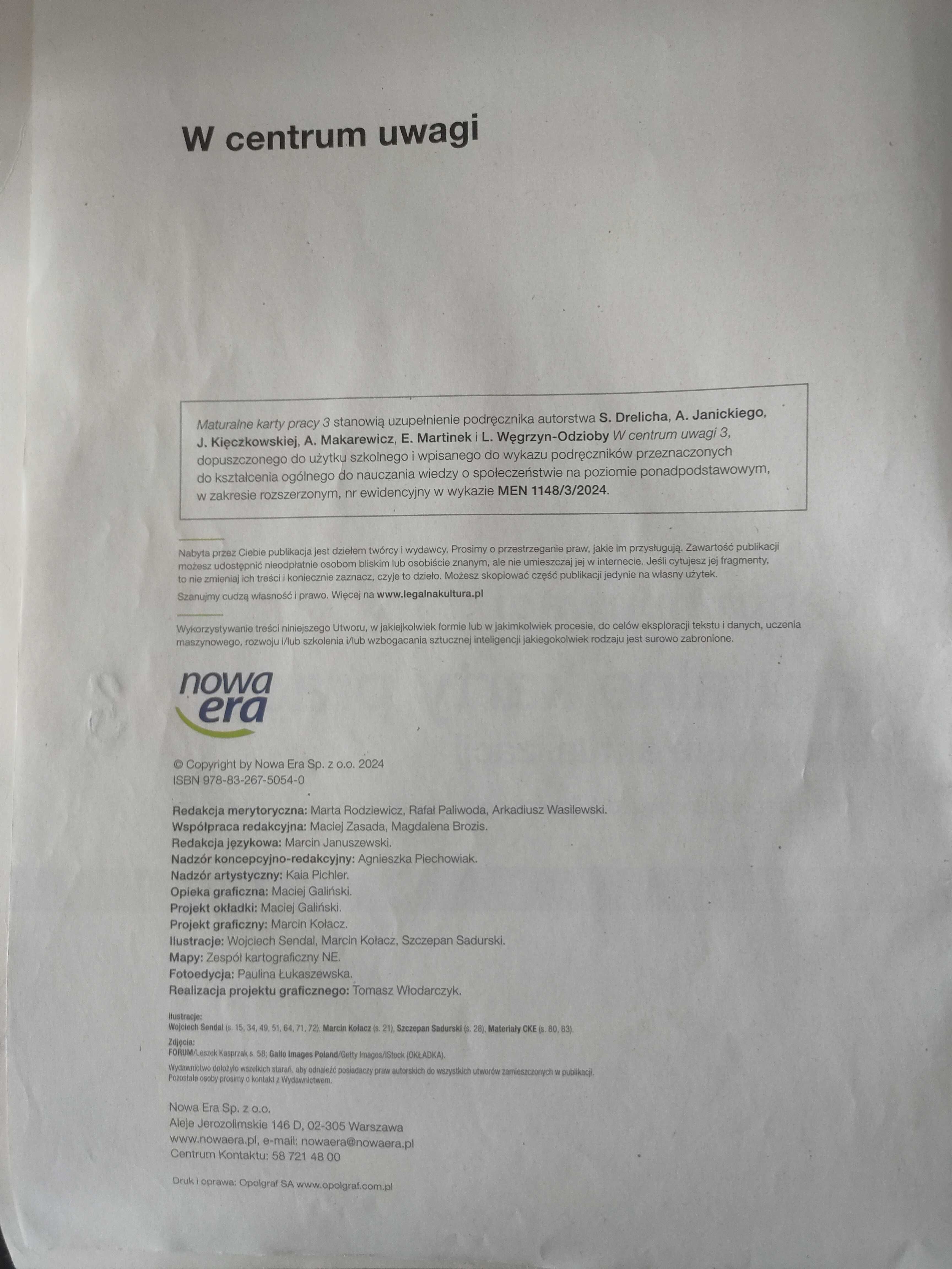 W centrum uwagi Maturalne karty pracy