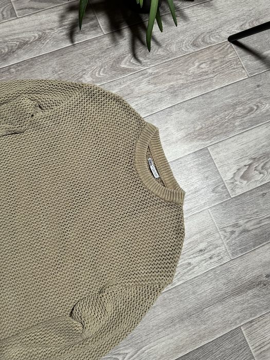 Светр Zara Knitted Cotton Crewneck Sweater