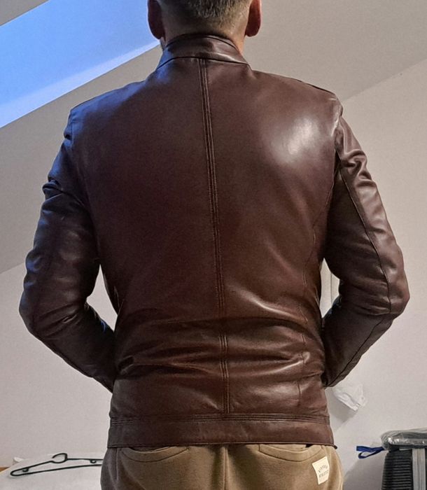 brązowa skórzana kurtka Turcja