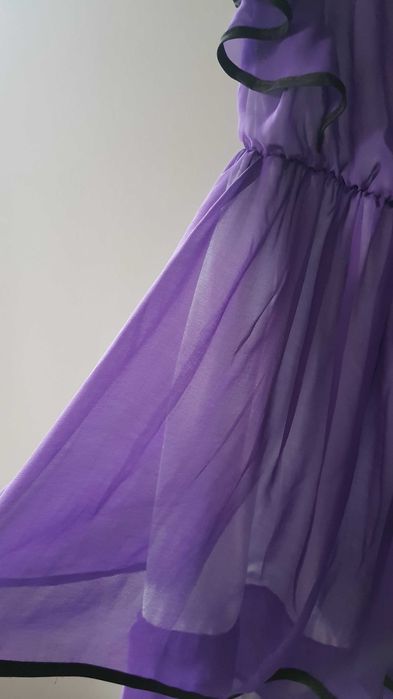 Fioletowa retro/vintage kawaii sukienka mgiełka, S/M