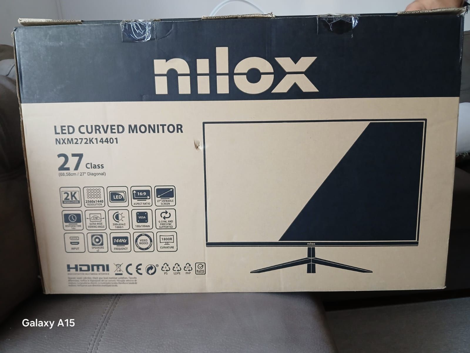 Écran curvo PC marca Nilox
