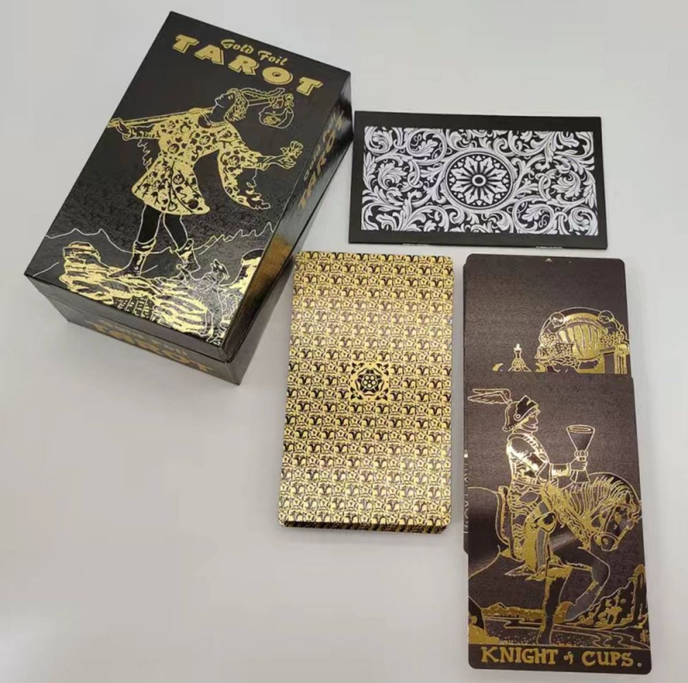 Таро 12*7см Золота колода Райдер Уєйт Tarot Пластикова