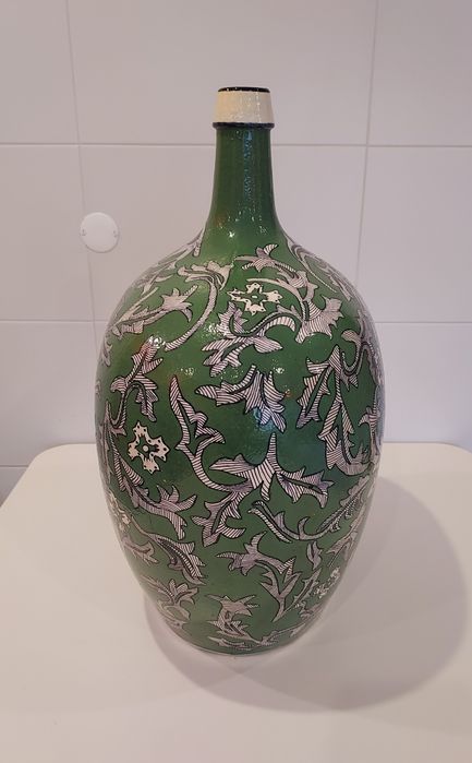 Garrafão/Jarra de Vidro Pintado