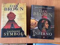 Dan Brown, Zaginiony symbol, Inferno. Twarda z obwolutą.