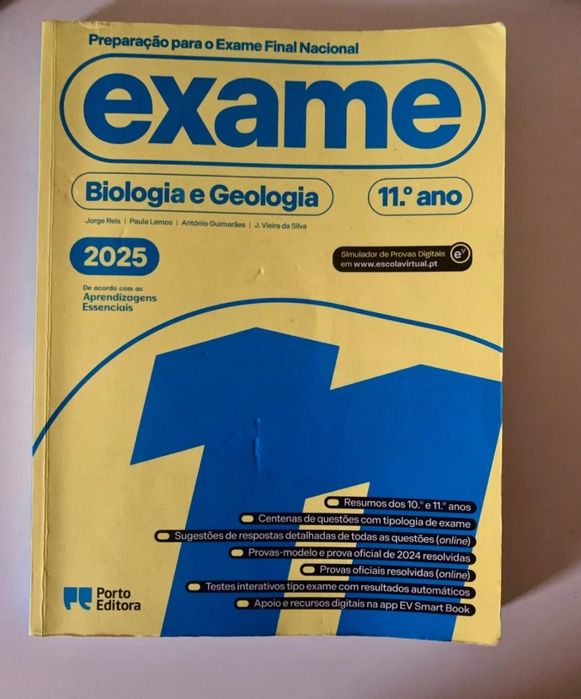 Livro de exames biologia 11 ano 2025