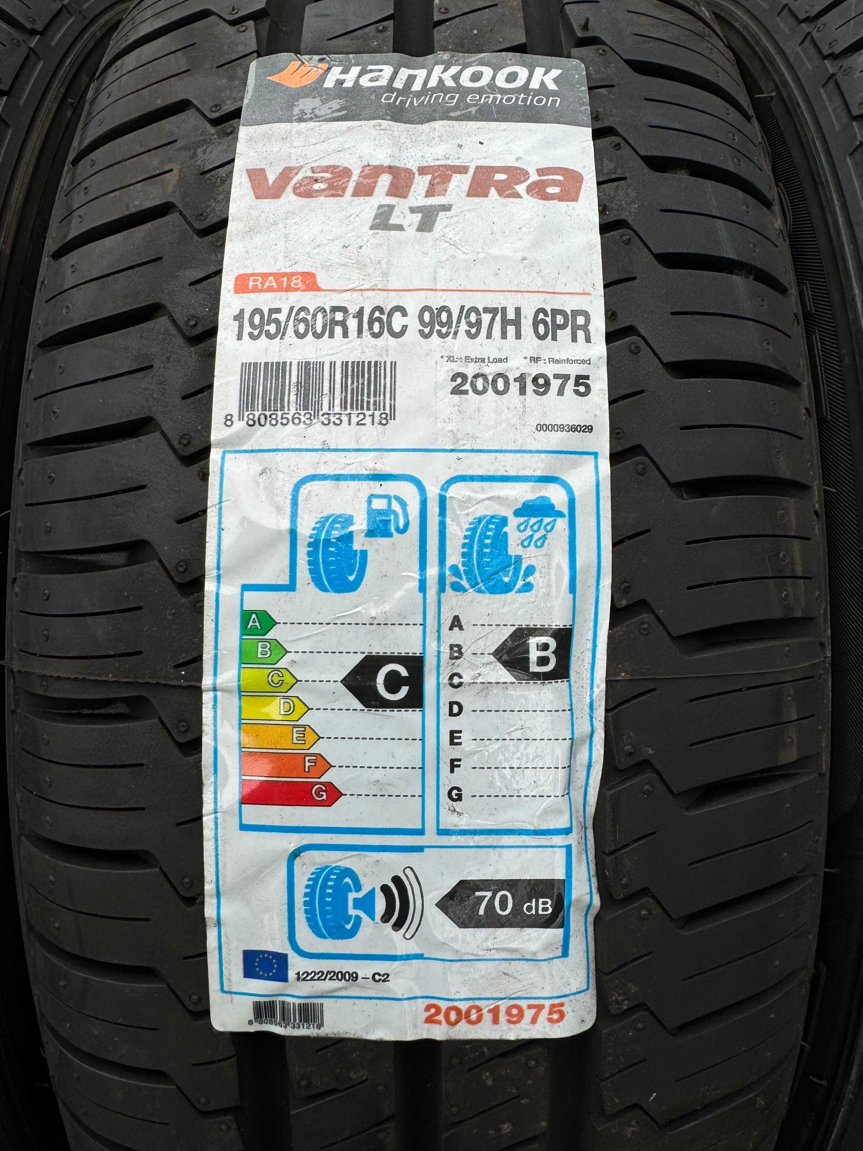 4x Nowe opony letnie dostawcze 195/60r16C HANKOOK VANTRA LT (2020r)