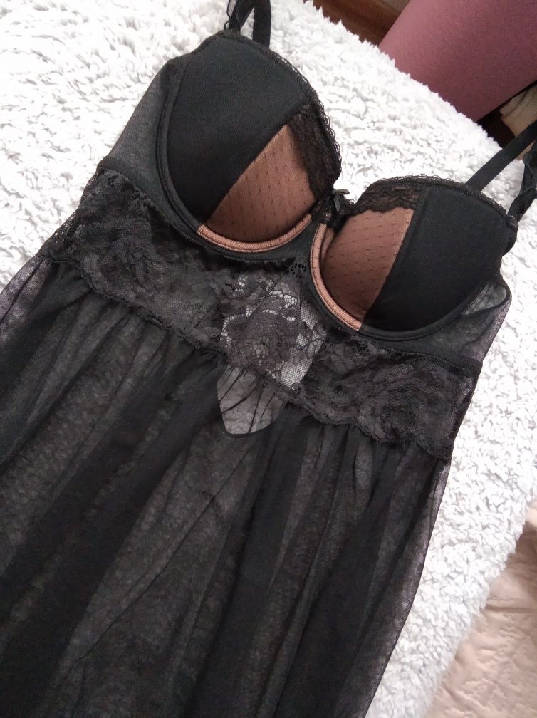 Czarna koszulka nocna S/M Ann Summers