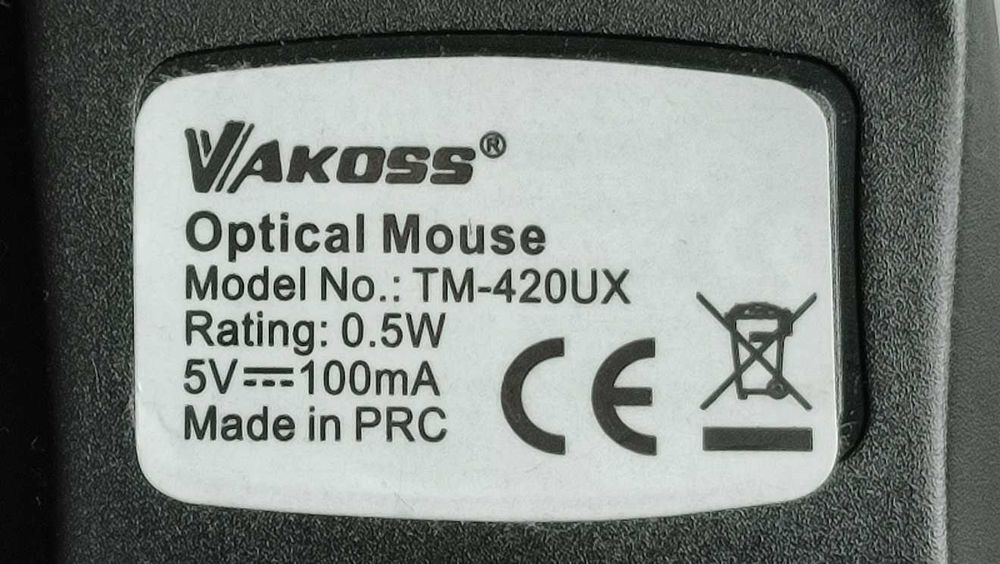 Myszka (3) przewodowa Vakoss  podświetlana niebieska