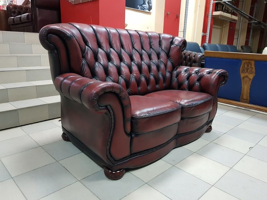 БЕЗКОШТОВНА ДОСТАВКА Кожаный диван Chesterfield англия