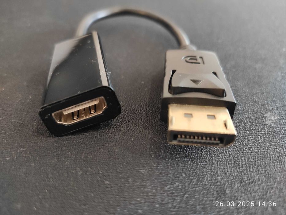 Адаптер Display Port to HDMI Black 1080p FULL HD