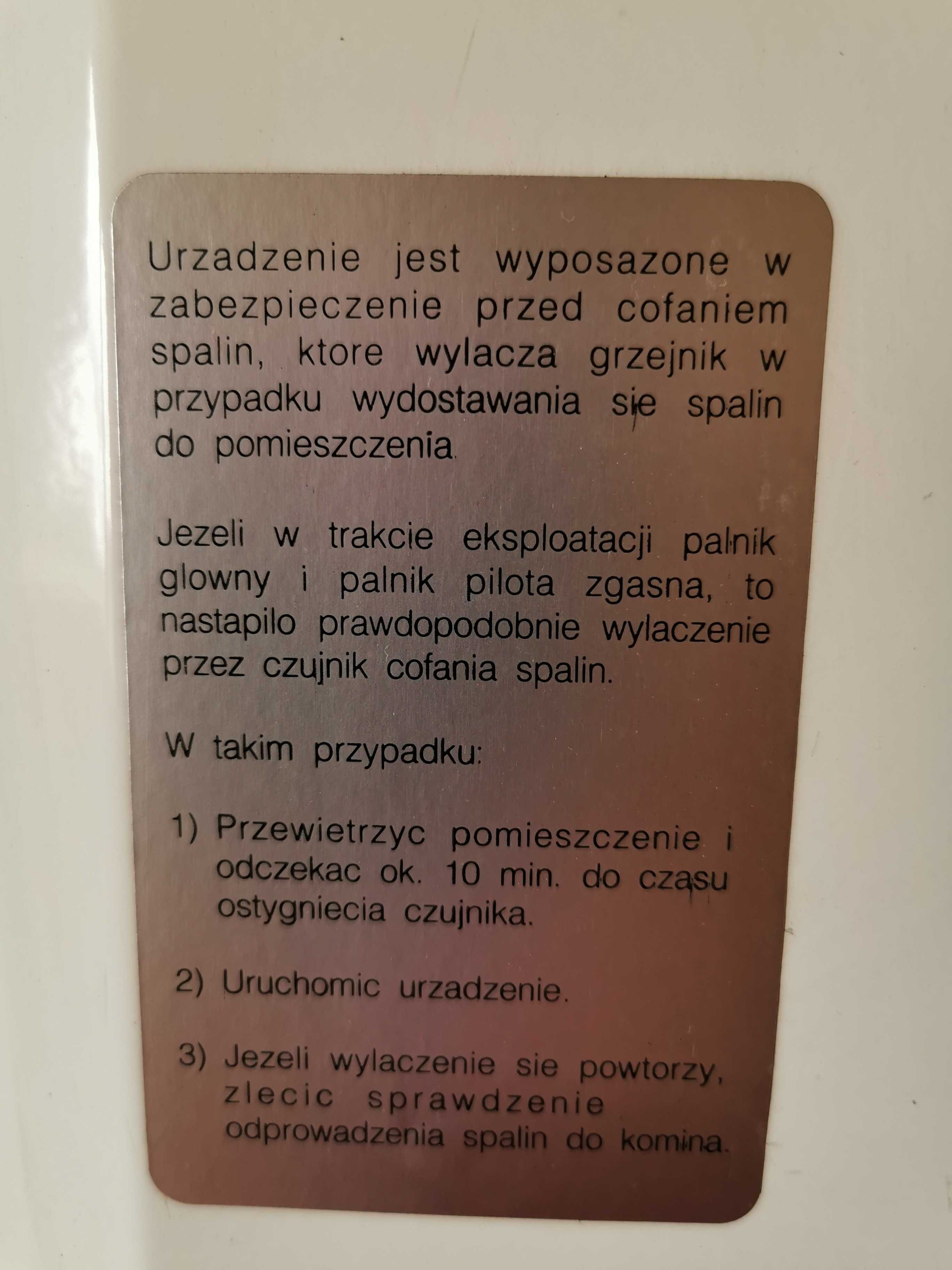 Junkers nowy BOSCH gazowy grzejnik wody przepływowej