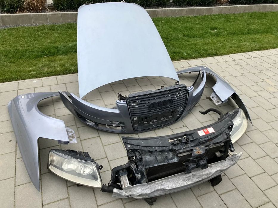 KOMPLETNY PRZÓD LY7H AUDI A6 C6 2.7TDI 3.0TDI MANUAL PRZED LIFT EUROPA MASKA BŁOTNIK PAS PRZEDNI CHŁODNICE ZDERZAK LAMPY BŁOTNIKI LAMPA PRAWA LEWA