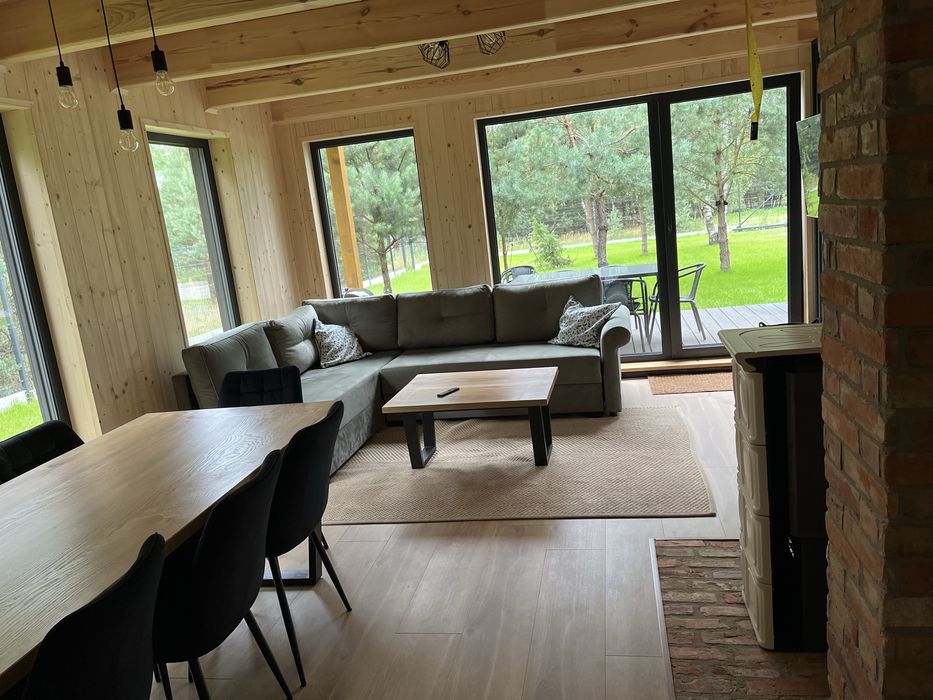 Domek do wynajęcia zalew Ostrowy balia sauna cisza Dom na krańcu lasu