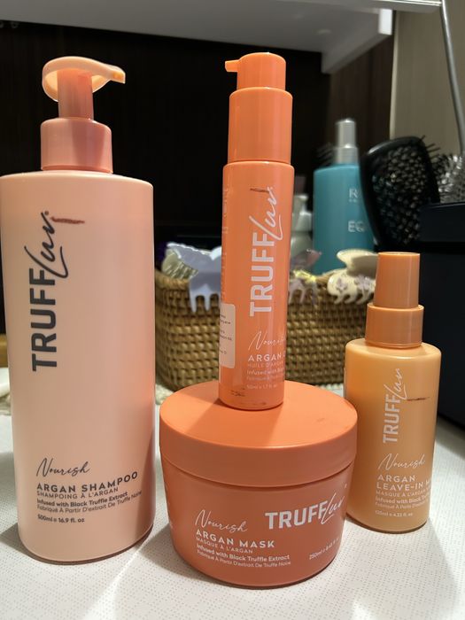 TRUFFLUV Nourish Argan Shampoo. Шампунь, маска, масло,несмываемый уход