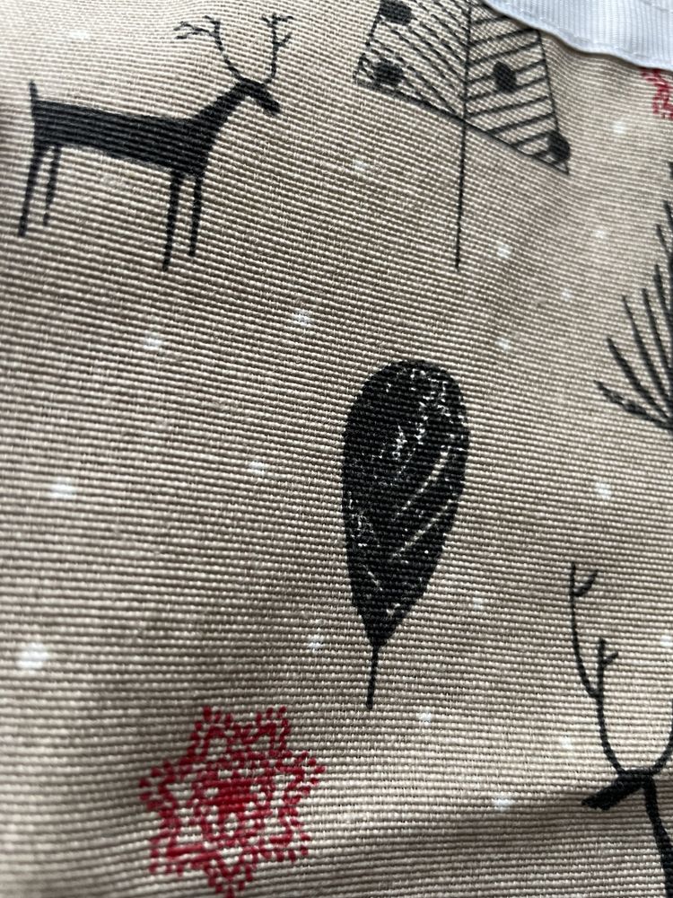 Bawelniana Eko torebka swiateczna prezentowa Handmade