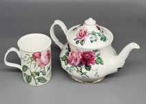 Czajnik imbryk porcelana Roy Kirkham English Roses England vintage