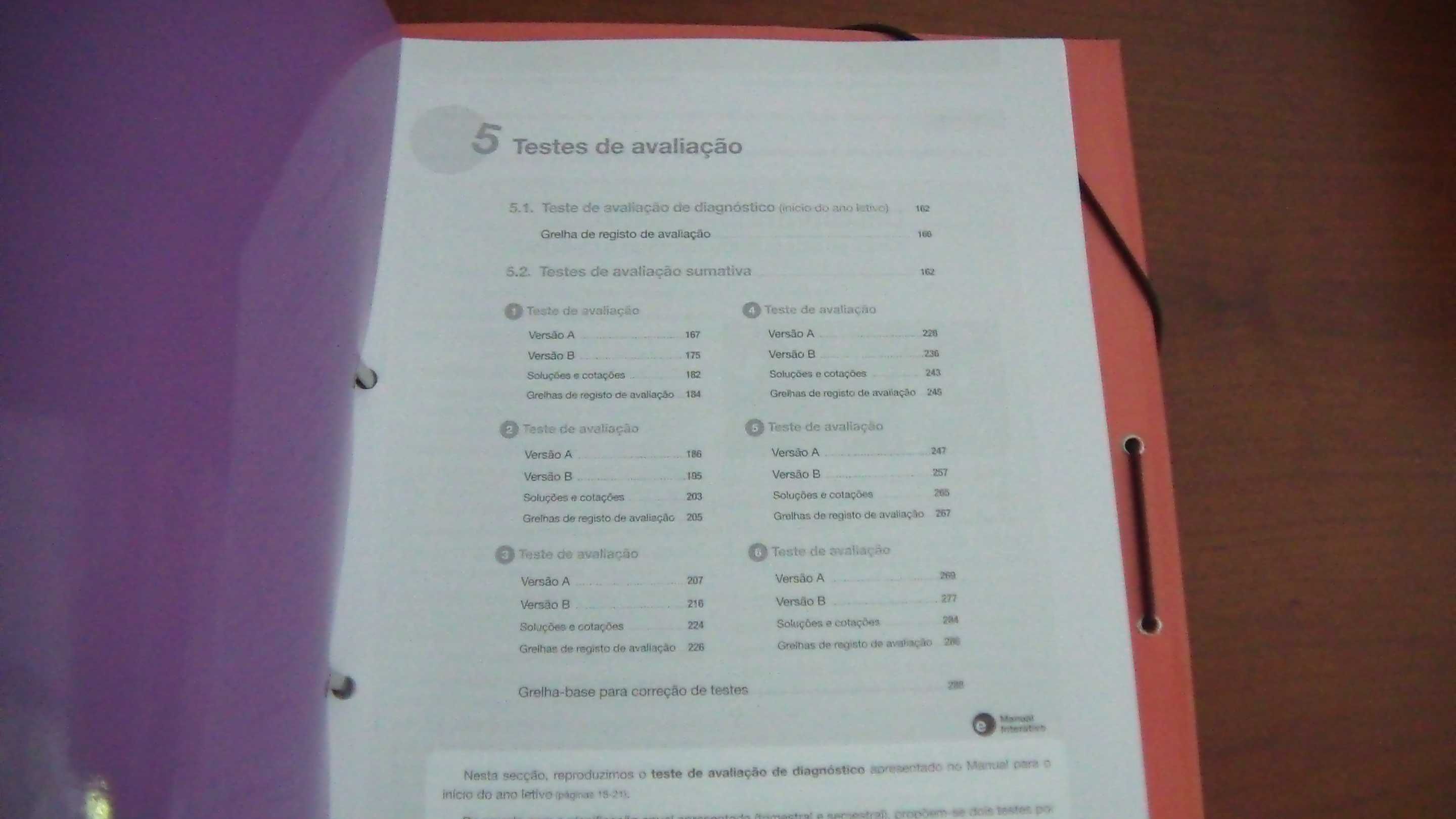 Conjunto completo do professor Livro aberto 9  Português - 9.º Ano