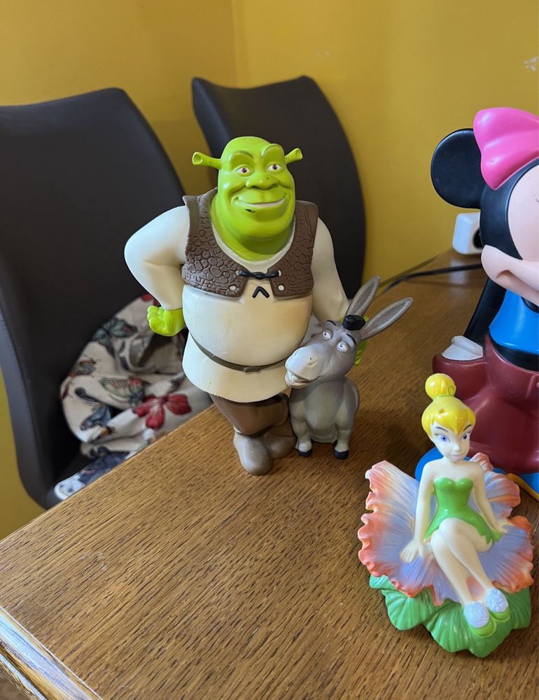 Figurki Disney mickey i minnie shrek z oslem i wróżka dzwoneczek