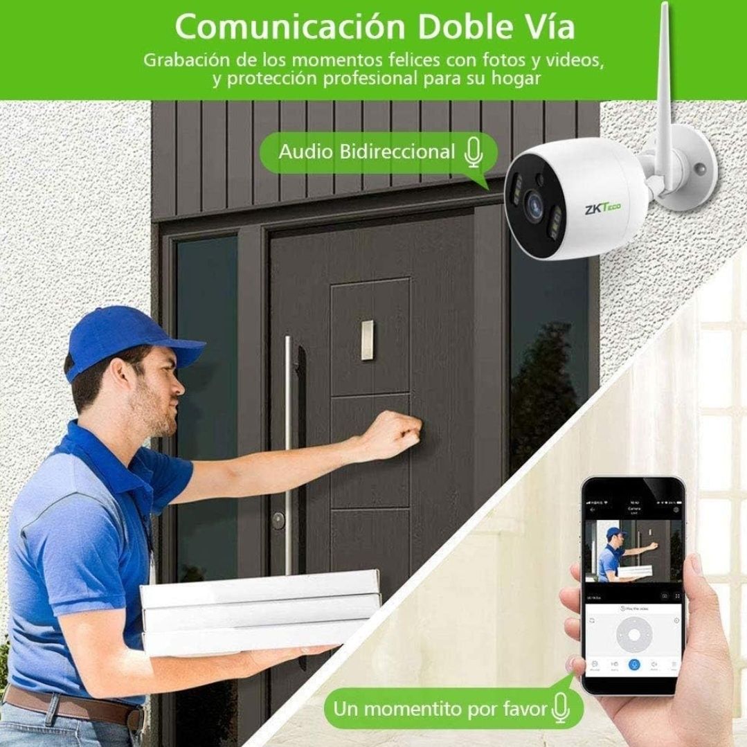 NGTeco Zewnętrzna kamera bezpieczeństwa WiFi - C510 ZKTECO FHD 1080P