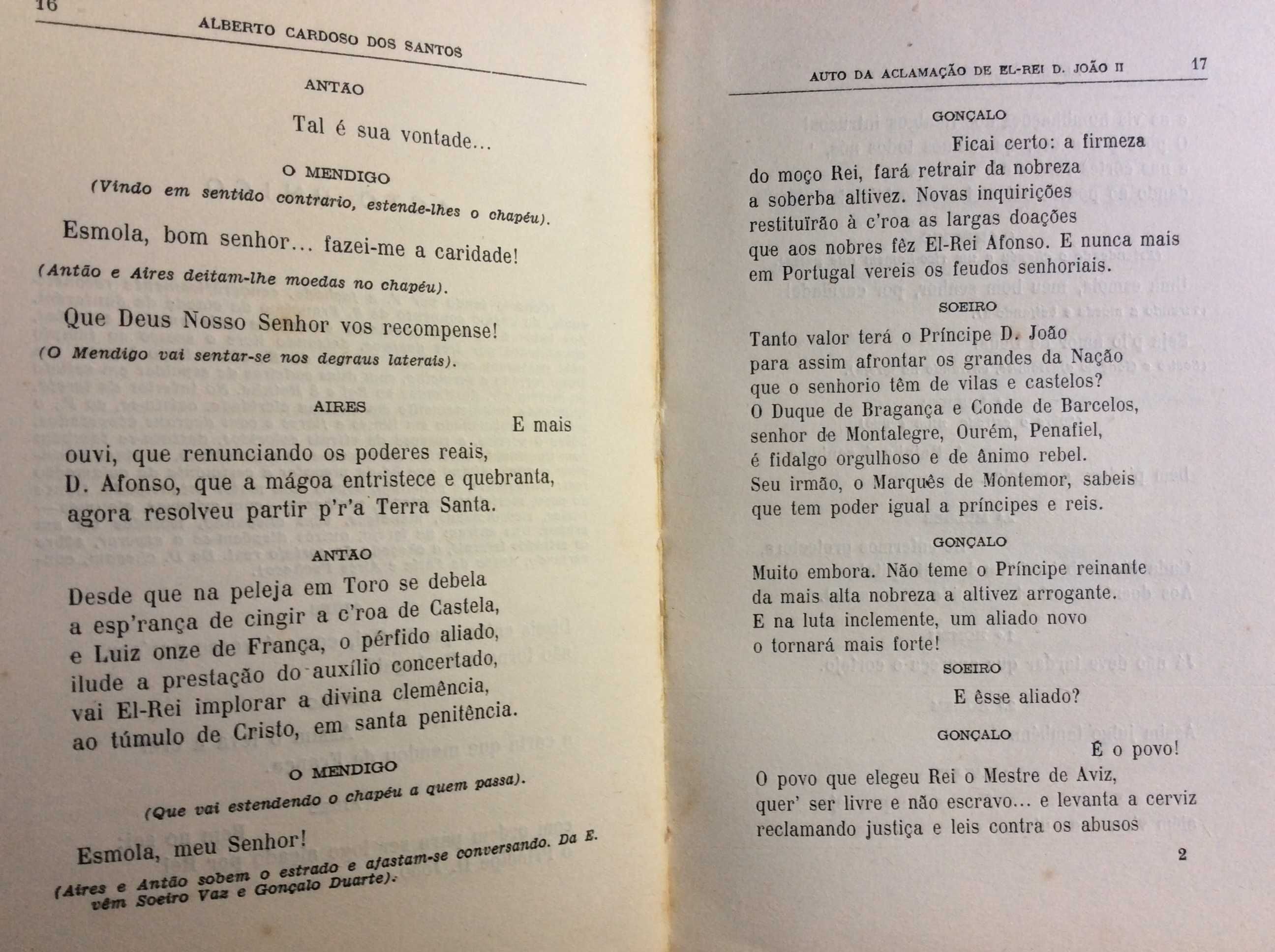 - Auto da aclamação de El-Rei D. João II.  Alberto C. dos Santos, 1936