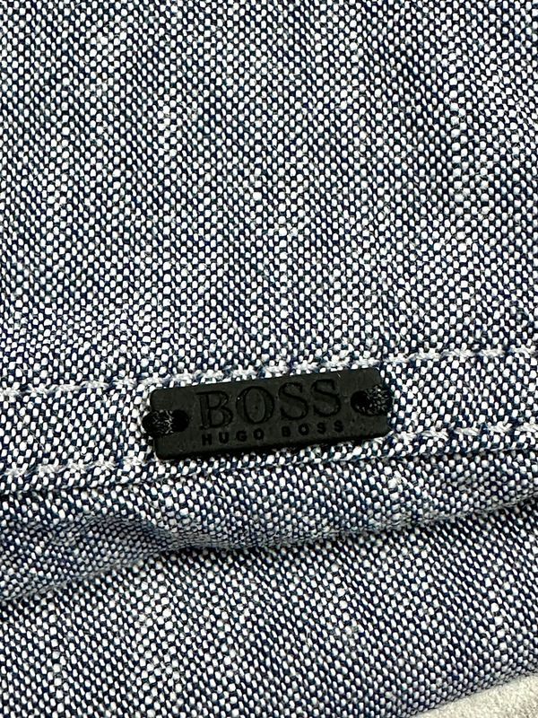 Hugo Boss Mabsoot Koszula Gładka Slim Fit Męska Logo na Piersi r. M