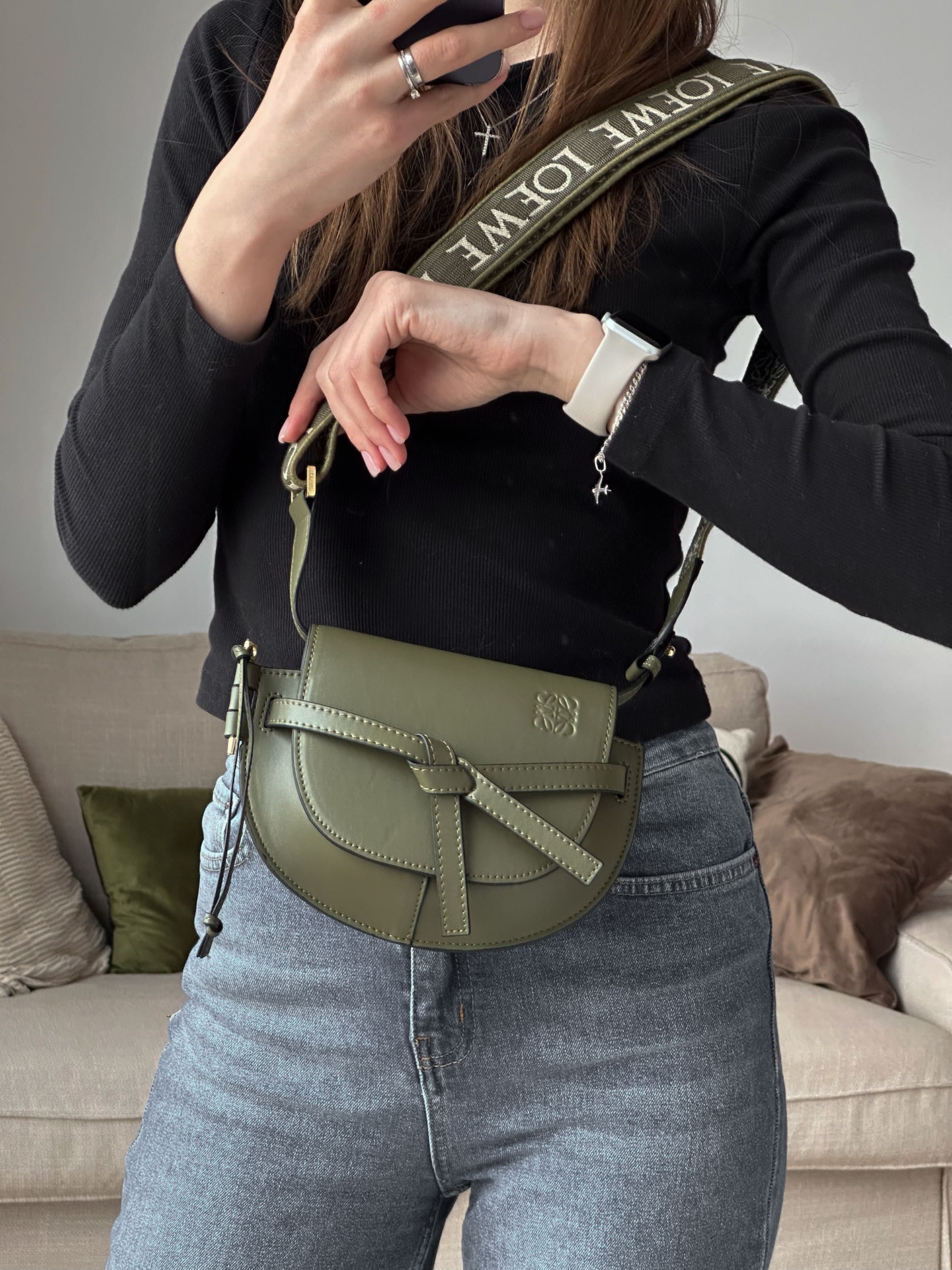 Сумка Loewe шкіра | рожева, коричнева, оливкова