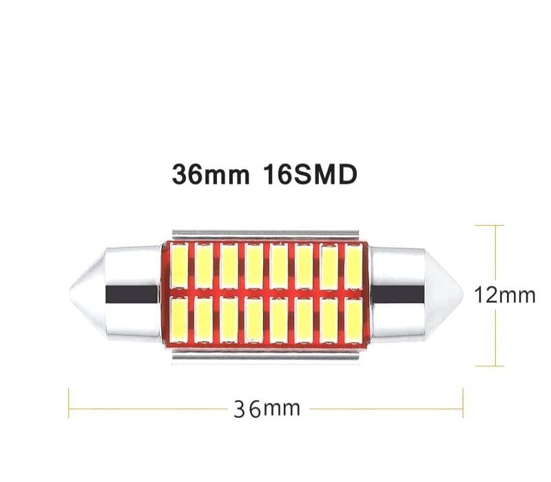 LAMPADA LED 5W C10W SUPER BRILHANTE 4014 SMD CANBUS 36MM