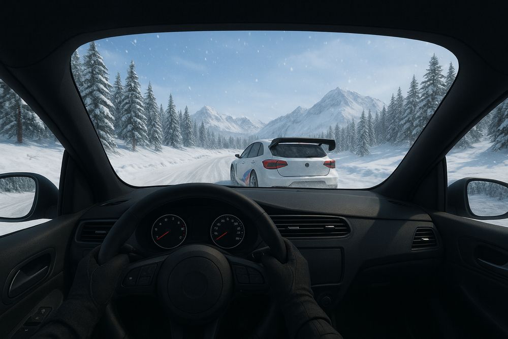 Symulator rajdów zimowych vr ruchomy, atrakcje zimowe, świąteczne