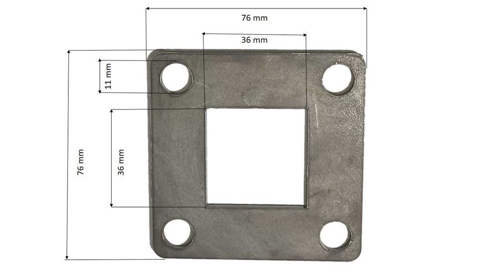 marka, blacha montażowa 76x76x4 MS.005