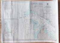 Stara morska mapa nawigacyjna La Gironde Francja