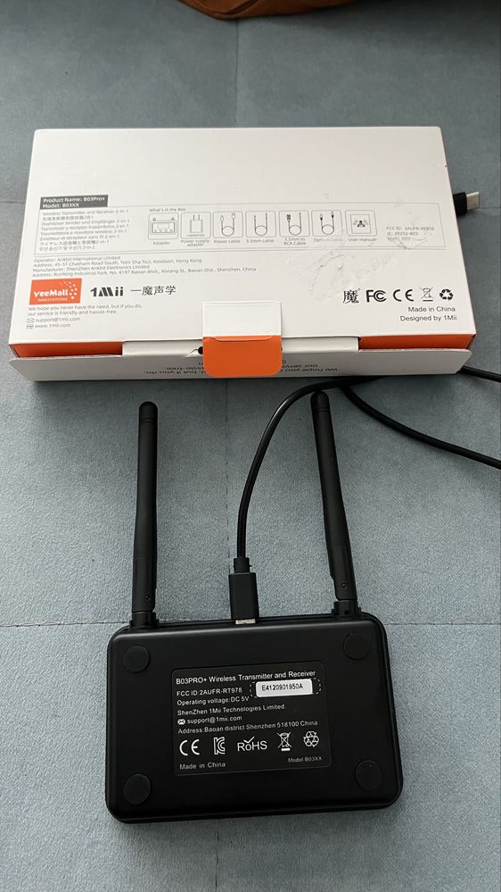 1Mii B03 pro+ Nadajnik Odbiornik Bluetooth Hi-Fi LDAC aptX HD