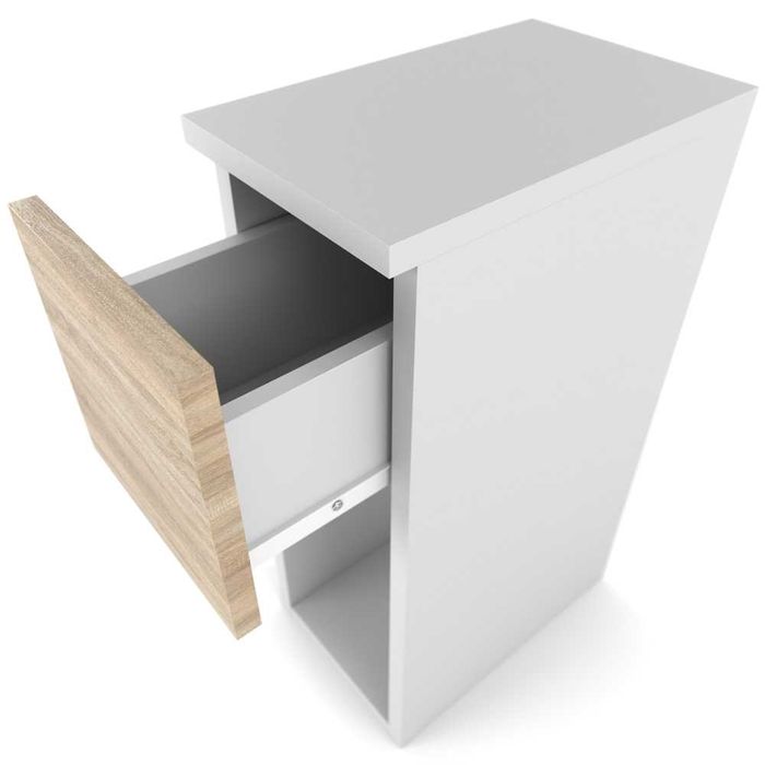 Szafka Nocna Nowoczesna Do Sypialni Wąska 20cm Stolik Nocny 2 Szuflady