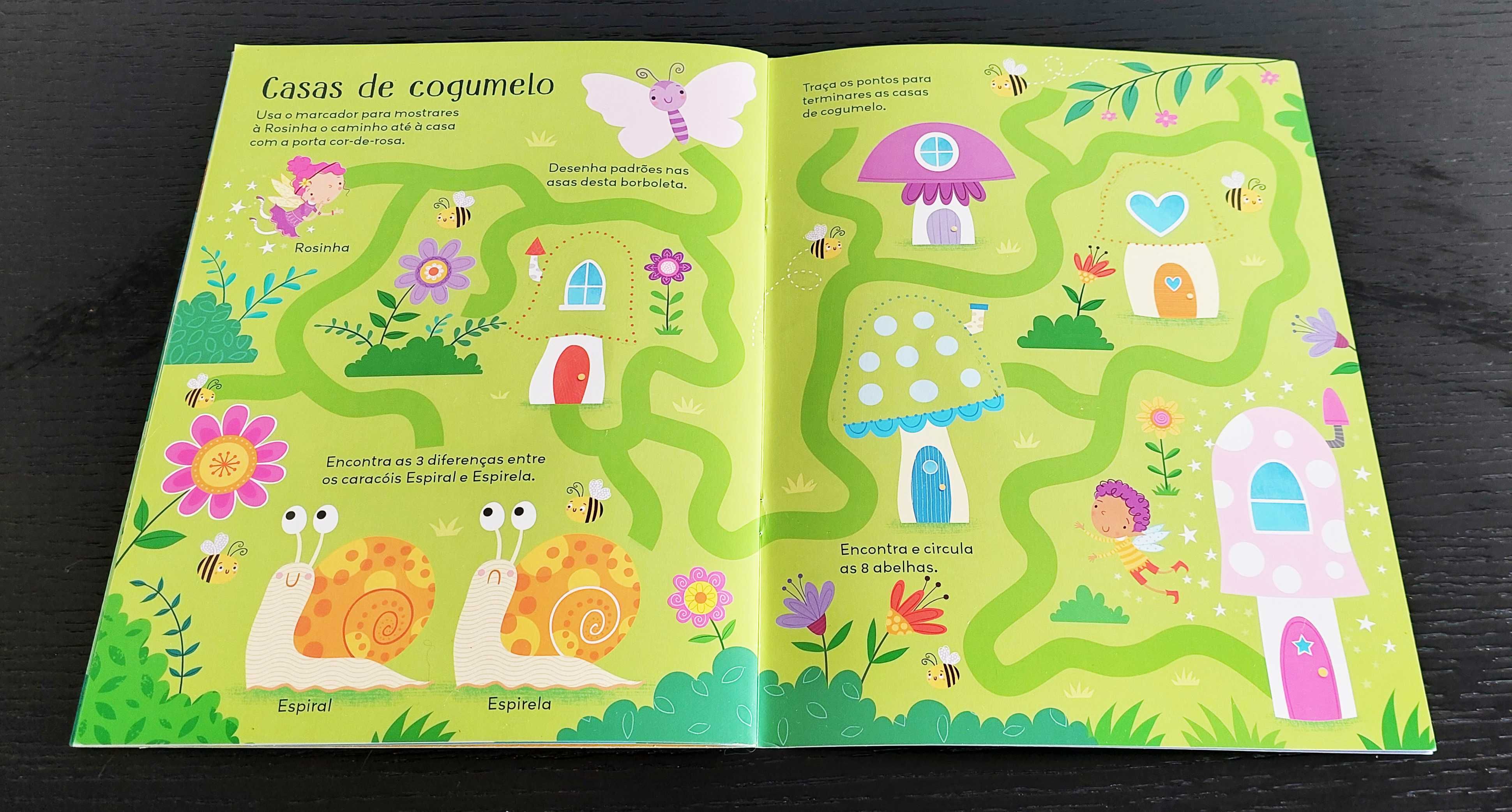 Livro de actividades - Escreve e apaga Fadas 3 a 6 anos