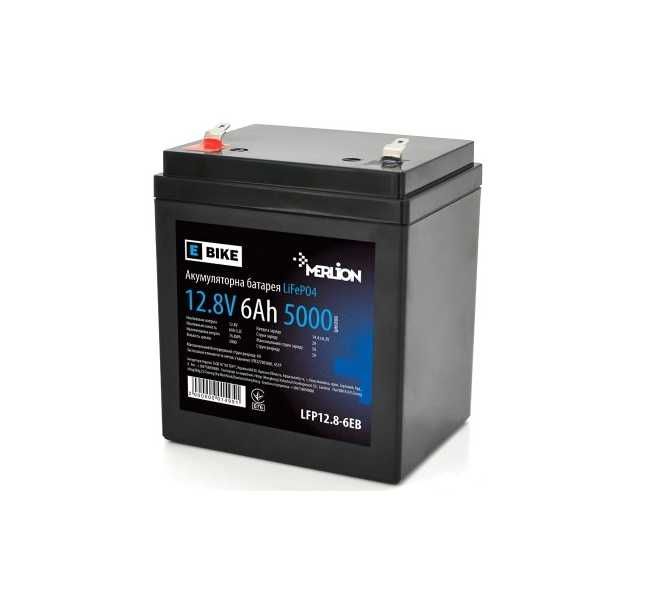 Акумулятор Merlion LiFePO4 12.8V 6Ah (LFP12.8-6EB)