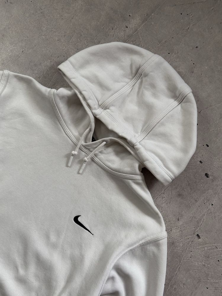 Nike swoosh basic white hoodie original чоловіче худі найк