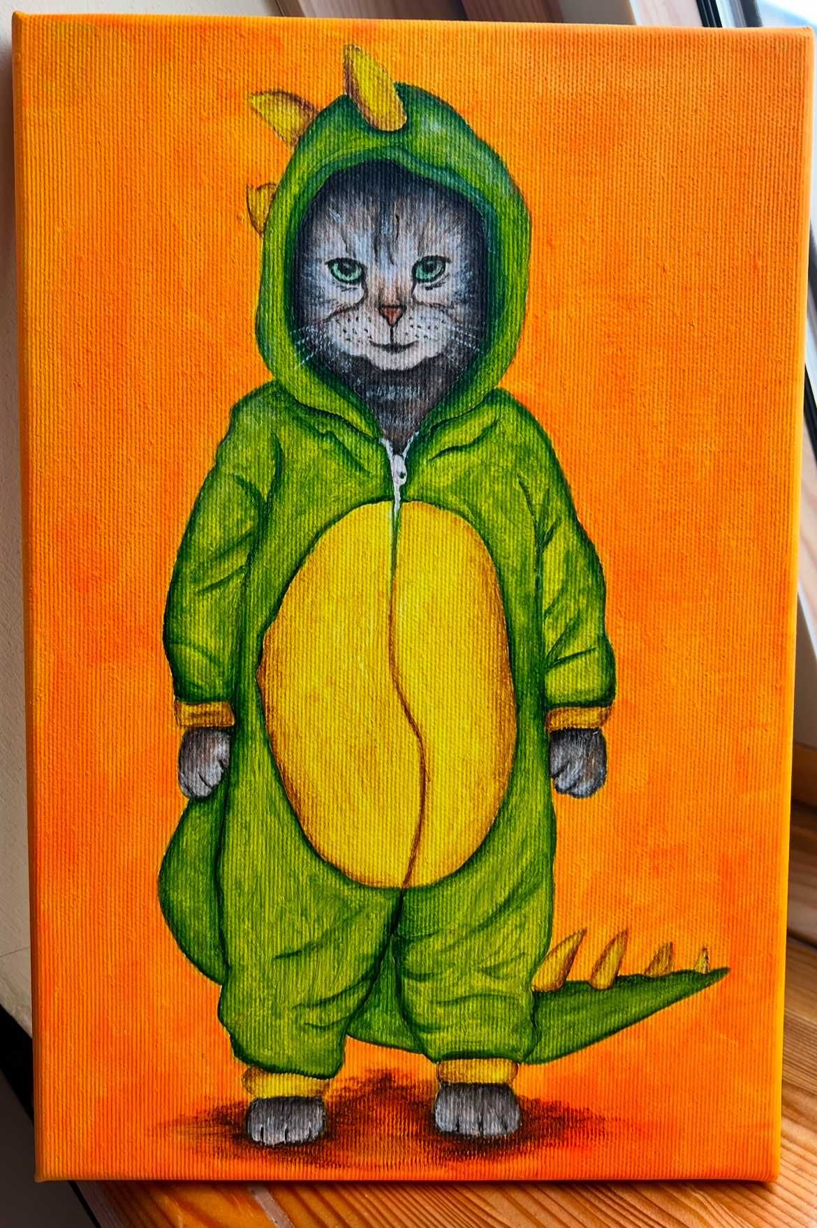 KOCIAK, KOT Cosplay. Obraz na płótnie. Akryl. 20x30cm