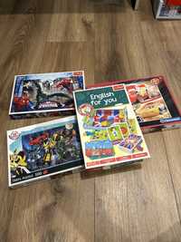 Puzzle - Spiderman, Transformers, Cars, gra English for you