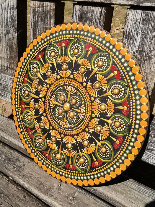 Em Pré-encomenda Portes Incluídos Mandala 40 cms Pintada à Mão