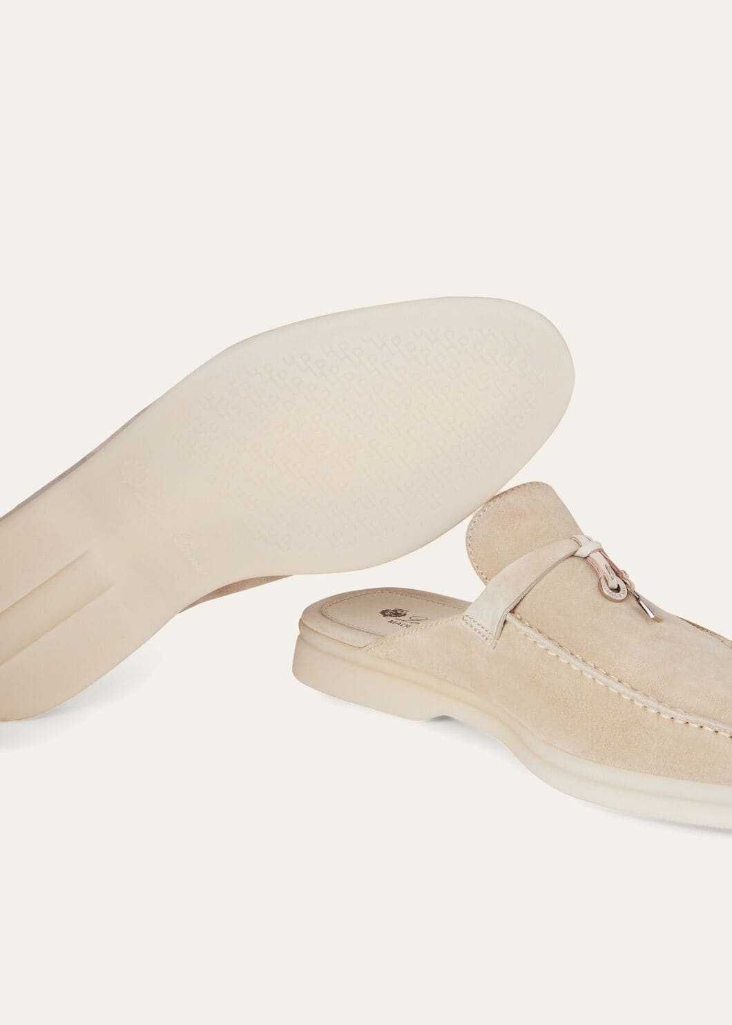 Лофери Loro Piana Babouche Charms Walk Loafer Suede Beige