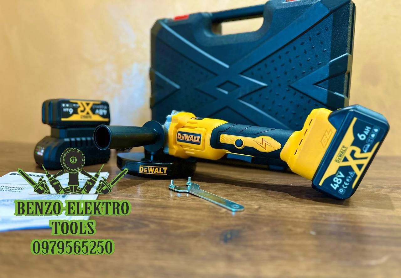 Dewalt DCG407P2 48В 6А Болгарка аккумуляторна безщоточная девольт