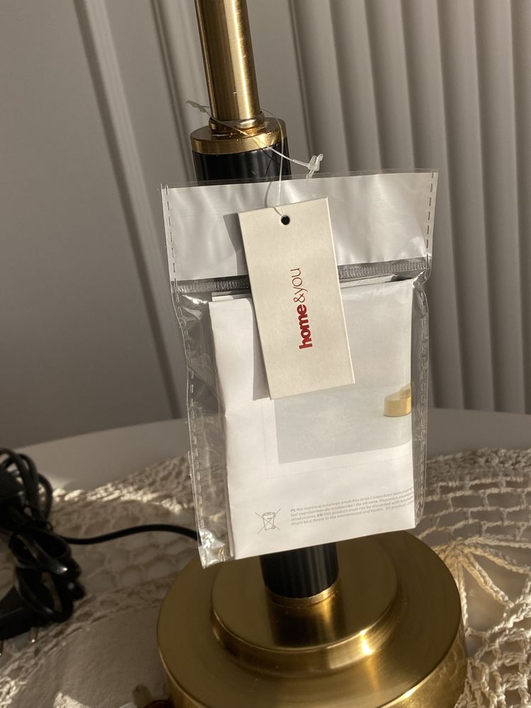 Lampa złota, glamour, dwie zarówki, Home&You